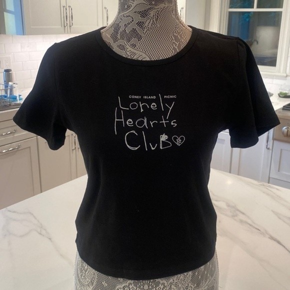 Urban Outfitters Tops - Coney Island Picnic - Black Lonely Hearts Club - Short Sleeve T-shirt | Large